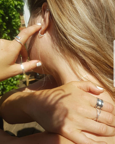 solid 925 sterling silver adjustable ring minimalist boho handmade bohemian model